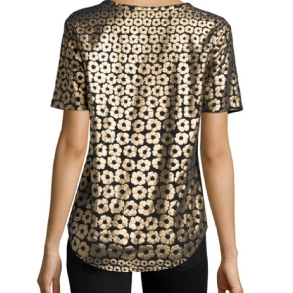 Equipment Riley Metallic Floral-Print Tee - Picture 2 of 10